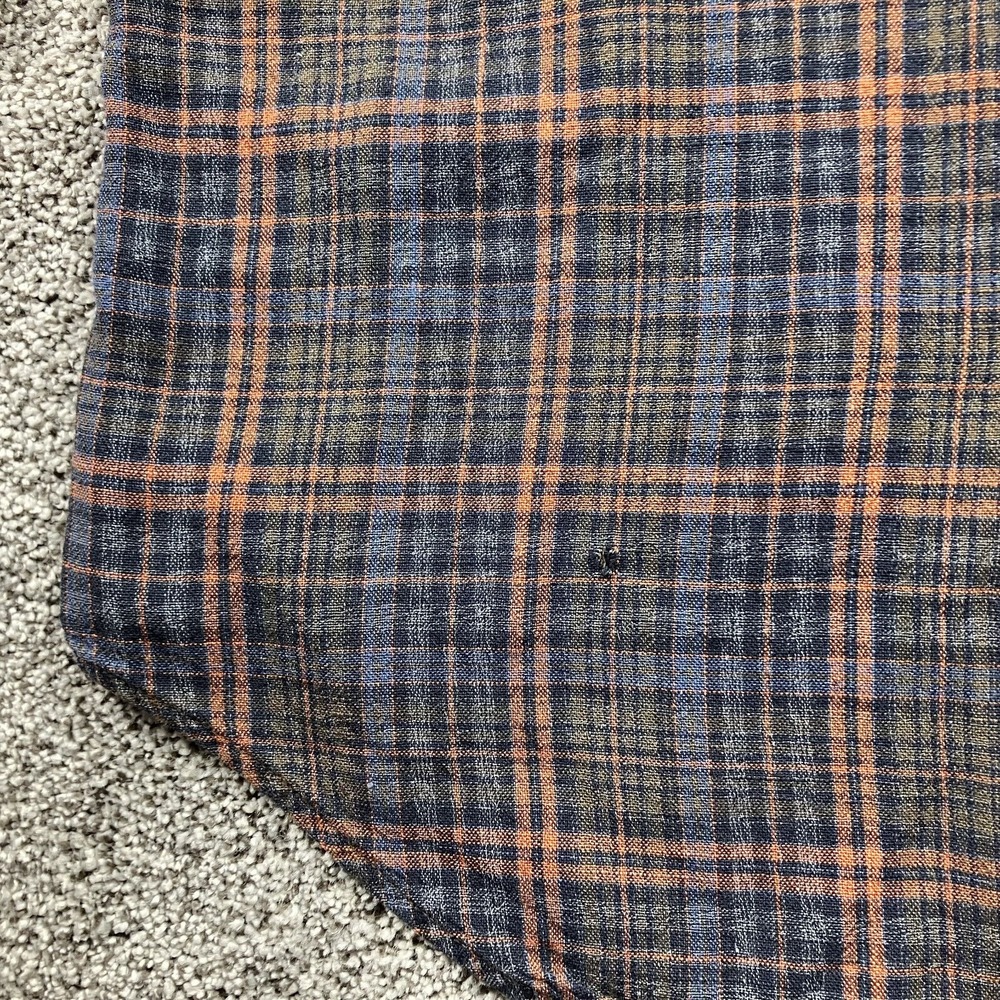 G Vasta Shirt Medium Flannel Plaid Biella Collezioni Button Up Italy Mens - Picture 5 of 10